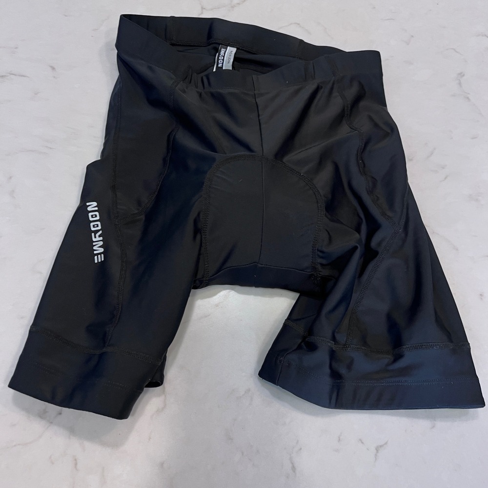 Nooyme Mens Padded Cycling Shorts Black 3D Chamois Reflective Size Medium